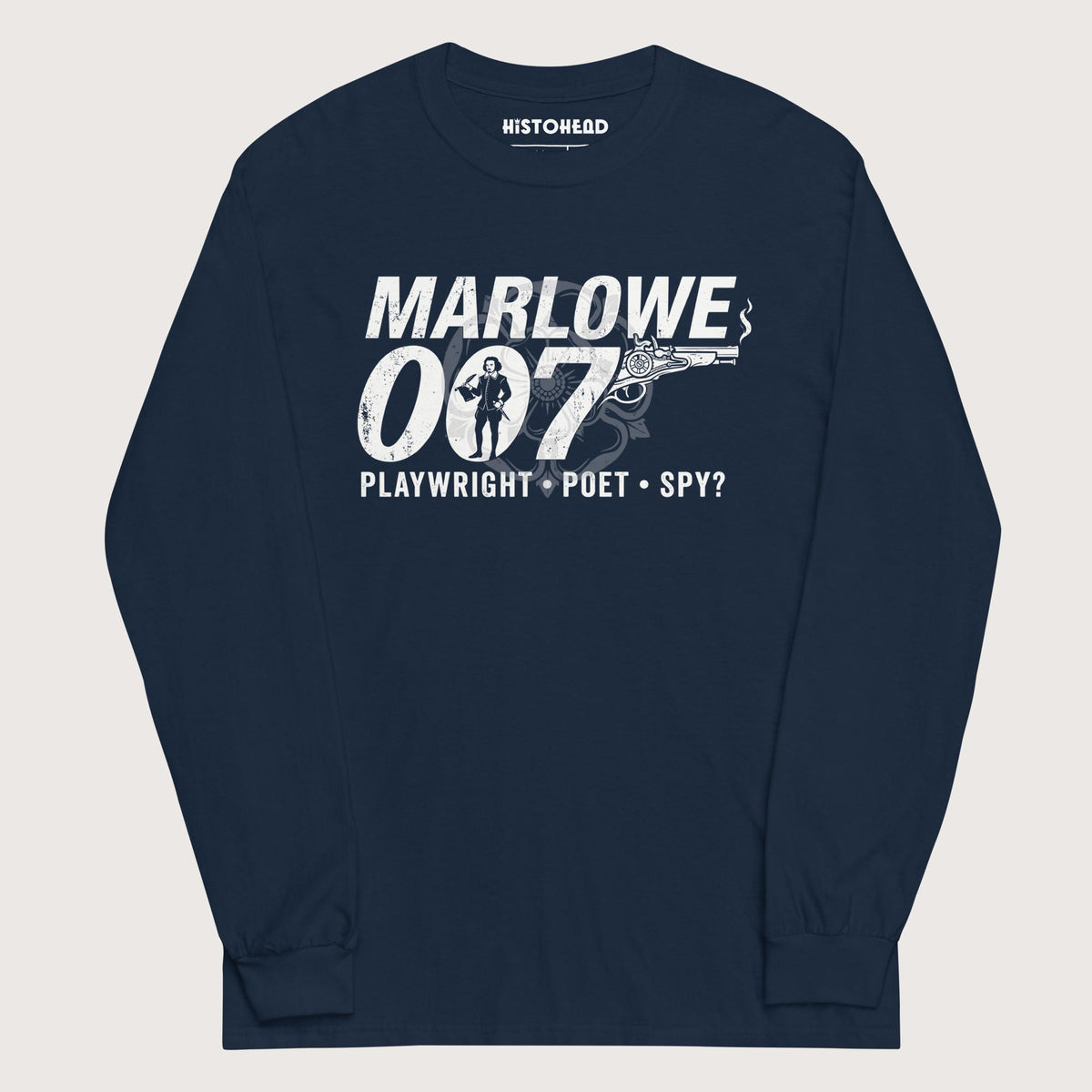 Navy Marlowe 007 - Long Sleeve - history buff gift by HistoHead