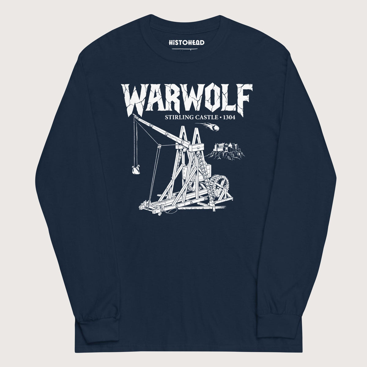 Navy Warwolf Trebuchet - Long Sleeve - history buff gift by HistoHead