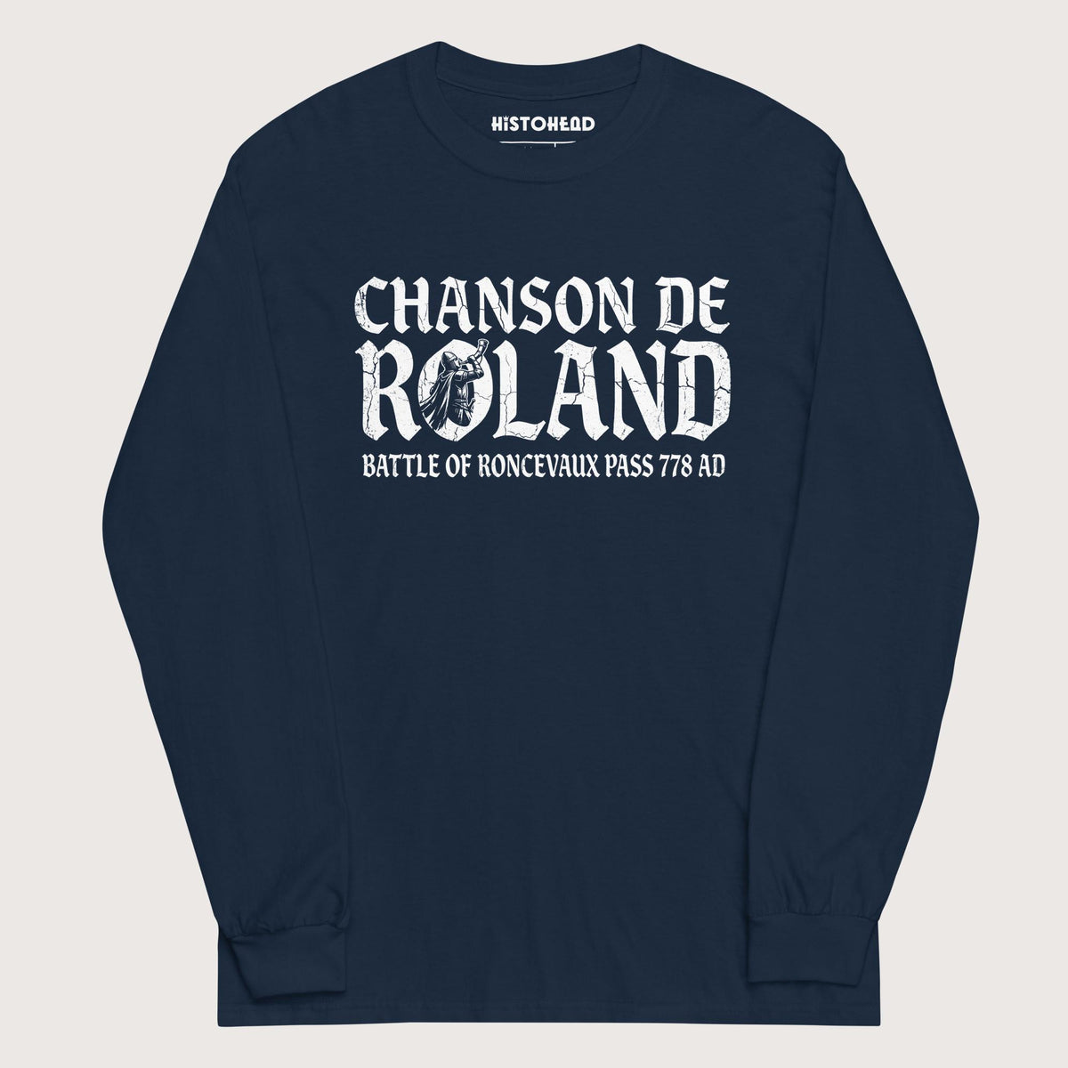 Navy Chanson de Roland Battle of Roncevaux - Long Sleeve - history buff gift by HistoHead