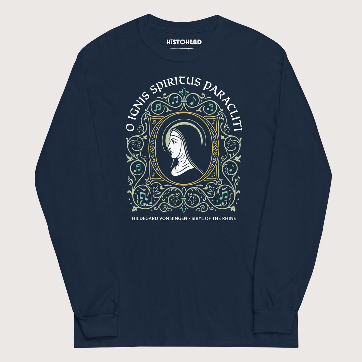 Navy Hildegard von Bingen - Long Sleeve - history buff gift by HistoHead