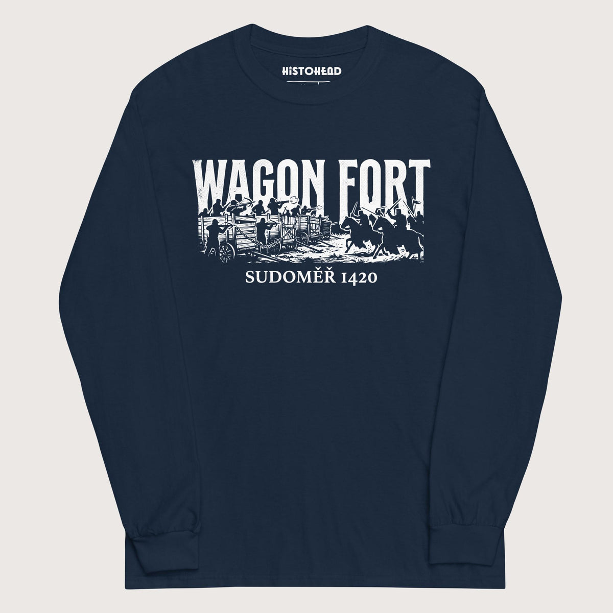 Navy Wagon Fort Battle of Sudoměř - Long Sleeve - history buff gift by HistoHead