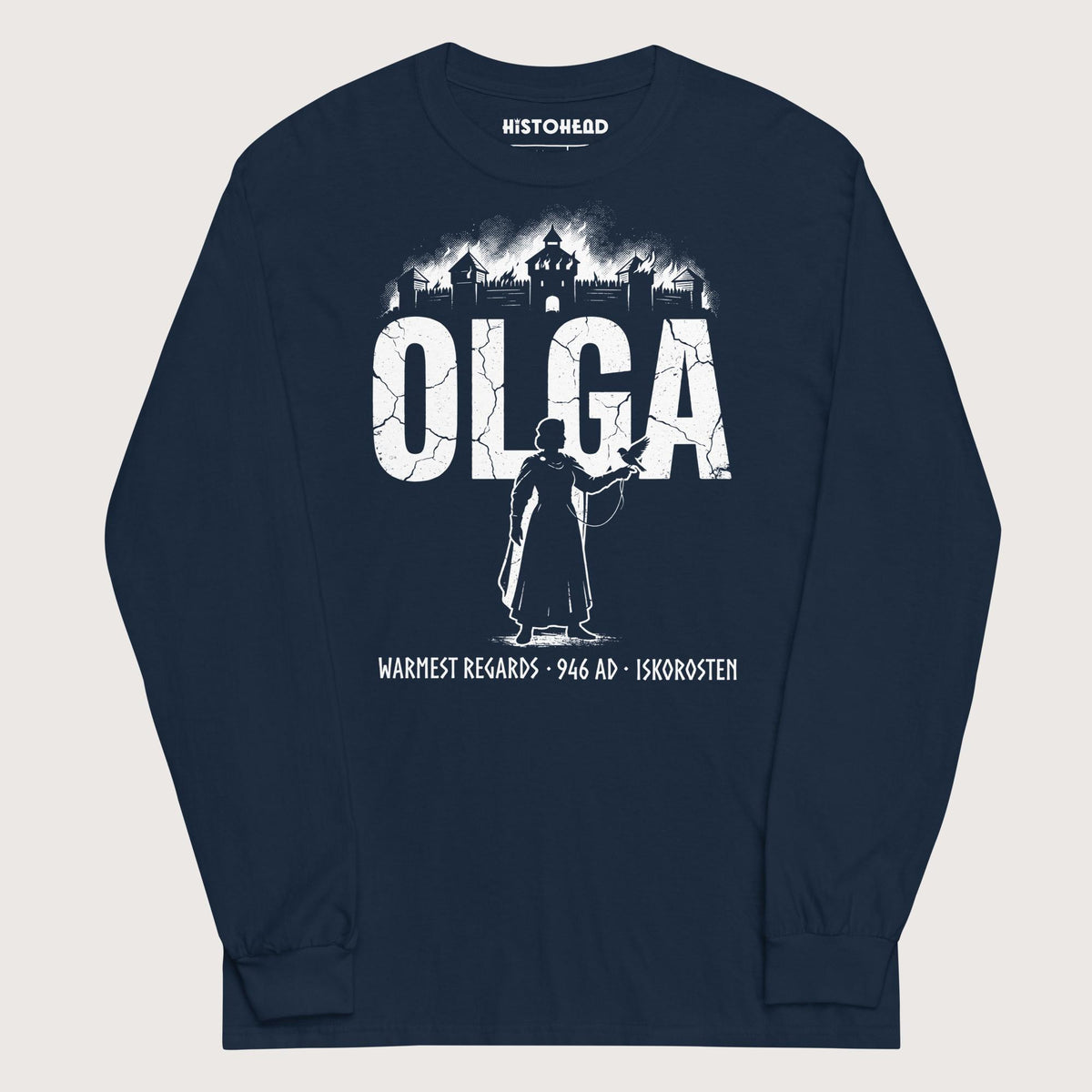 Navy Olga of Kiev Warmest Regards - Long Sleeve - history buff gift by HistoHead