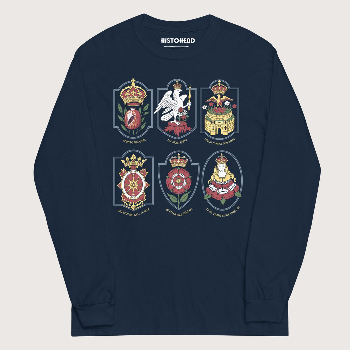 Navy Six Wives Badges - Long Sleeve - history buff gift by HistoHead