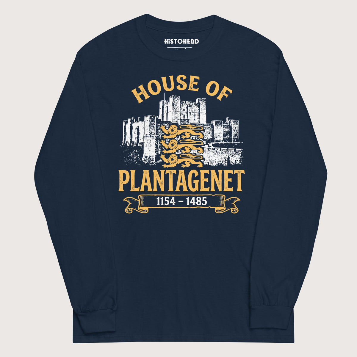 Navy House of Plantagenet - Long Sleeve - history buff gift by HistoHead