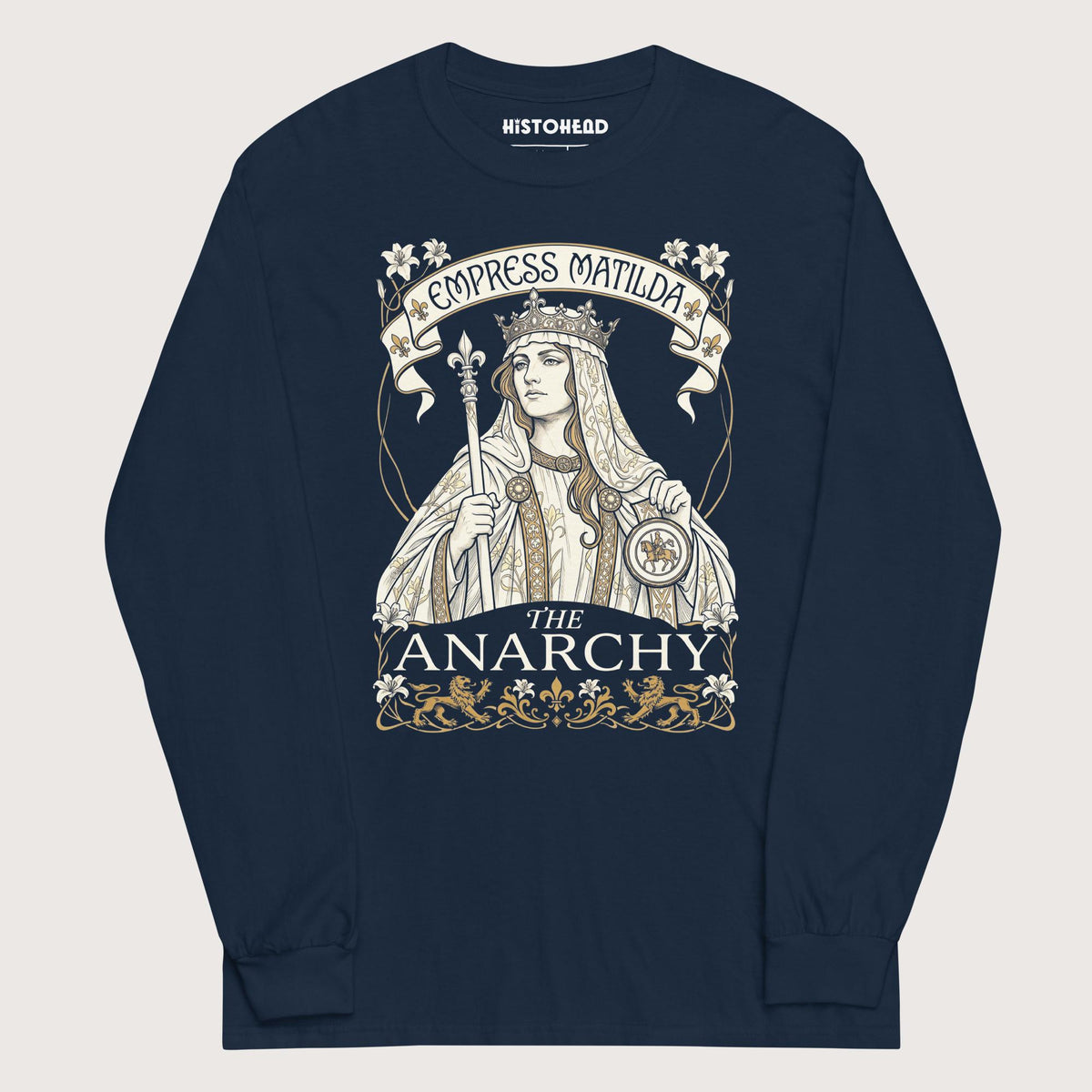 Navy Empress Matilda The Anarchy - Long Sleeve - history buff gift by HistoHead