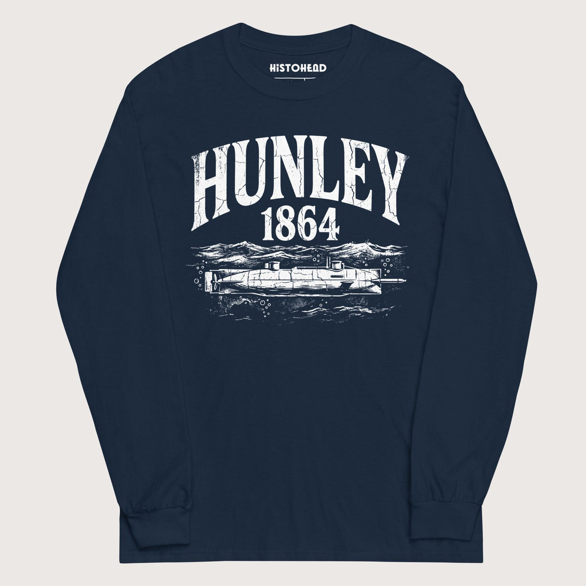 Navy Hunley Submarine - Long Sleeve - history buff gift by HistoHead