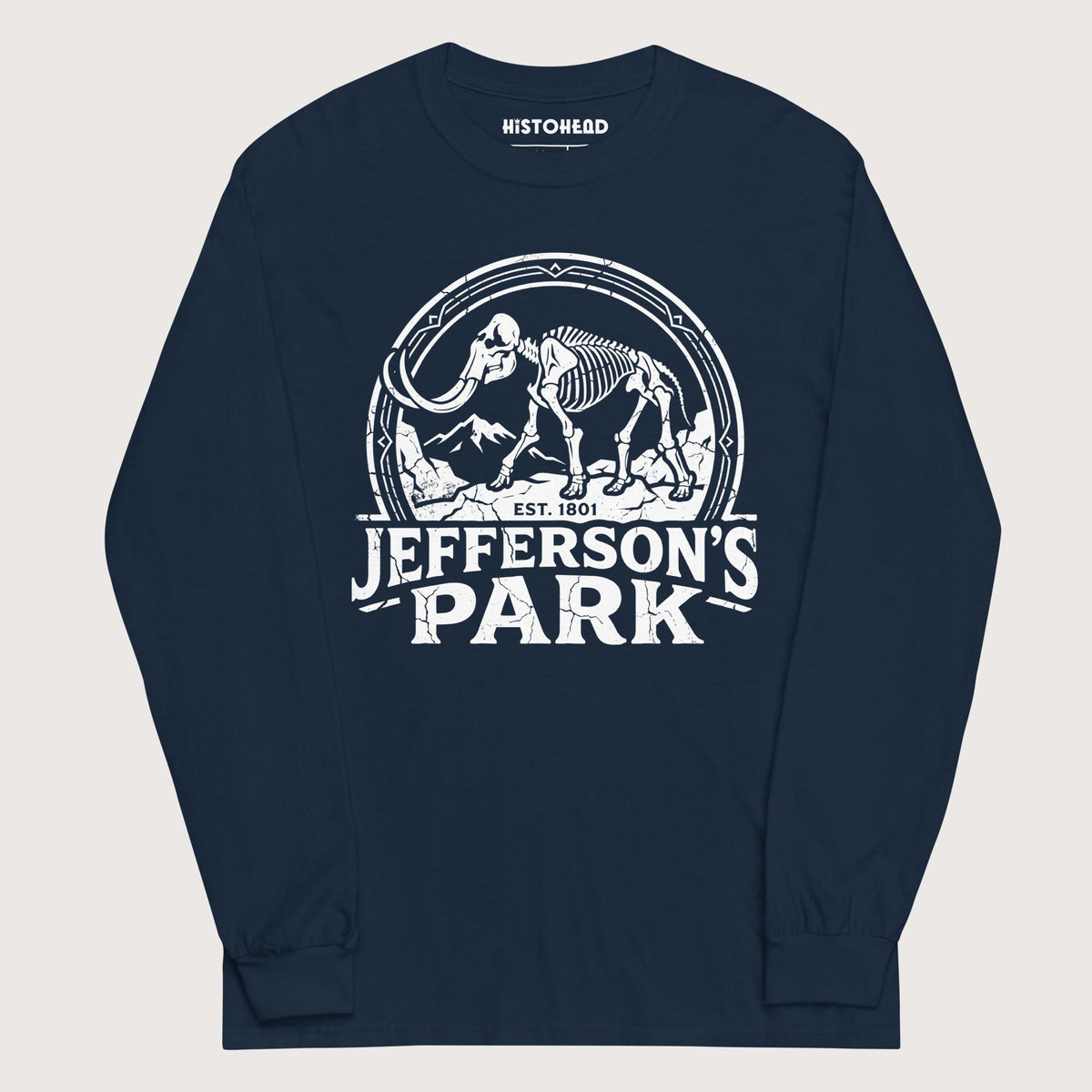 Navy Jefferson's Park - Long Sleeve - history buff gift by HistoHead