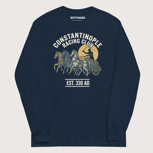 Navy Constantinople Racing Club - Long Sleeve - history buff gift by HistoHead