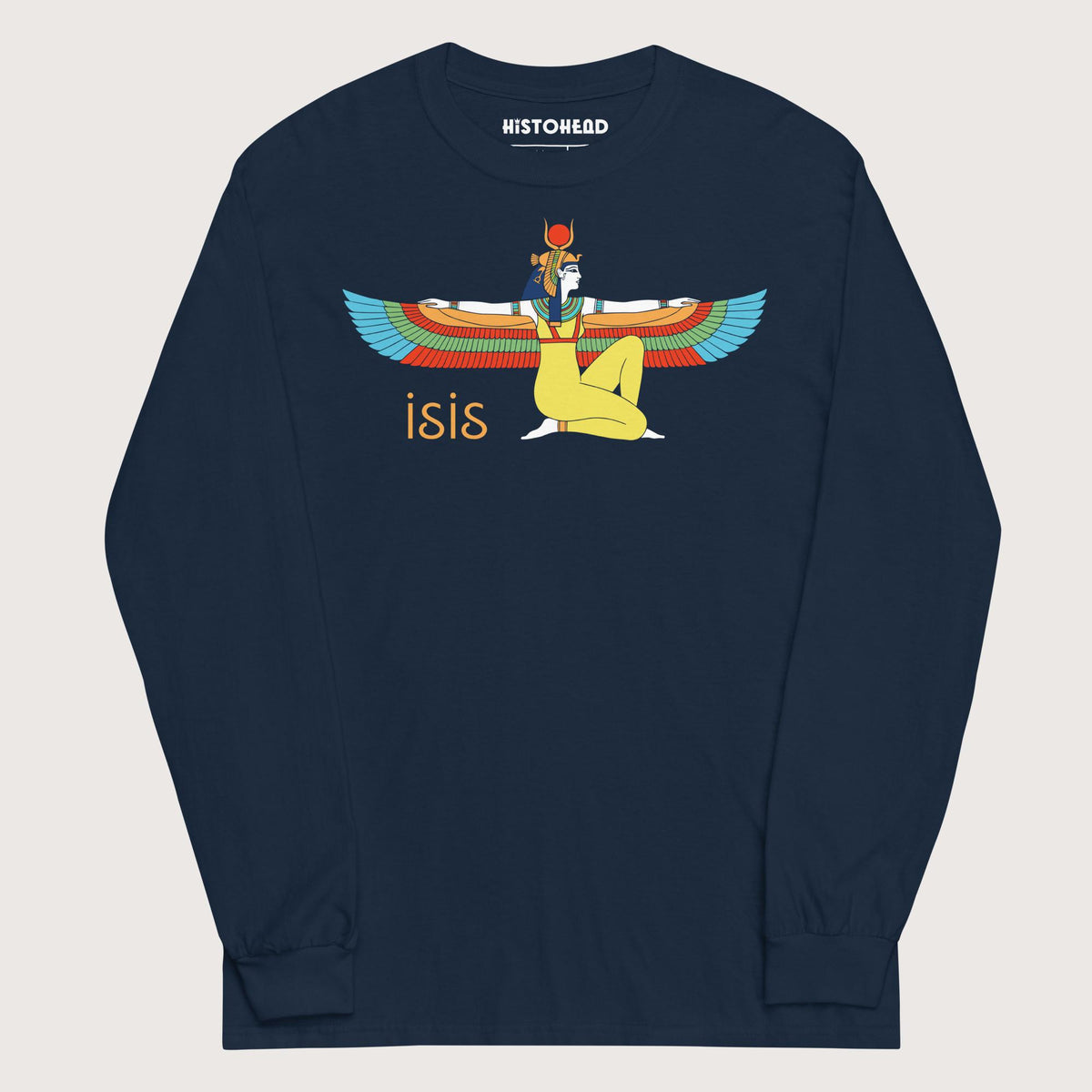 Navy Egyptian Goddess Isis - Long Sleeve - history buff gift by HistoHead