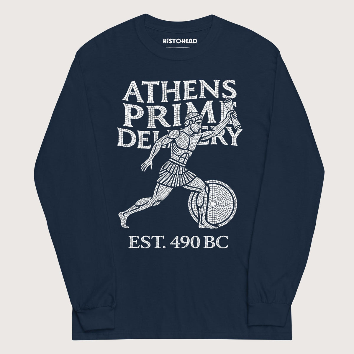 Navy Athens Prime Delivery - Long Sleeve - history buff gift by HistoHead