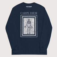 Navy Carpe Diem Skeleton - Long Sleeve - history buff gift by HistoHead