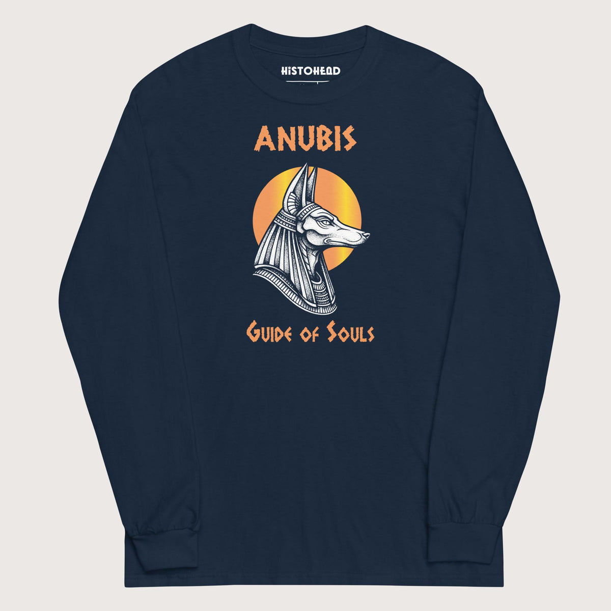 Navy Anubis Guide of Souls - Long Sleeve - history buff gift by HistoHead