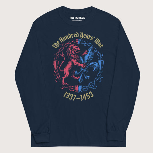 Navy The Hundred Years' War - Long Sleeve - history buff gift by HistoHead