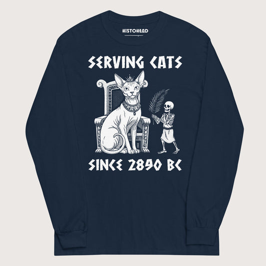 Navy Serving Cats Since 2890 BC - Long Sleeve - history buff gift by HistoHead