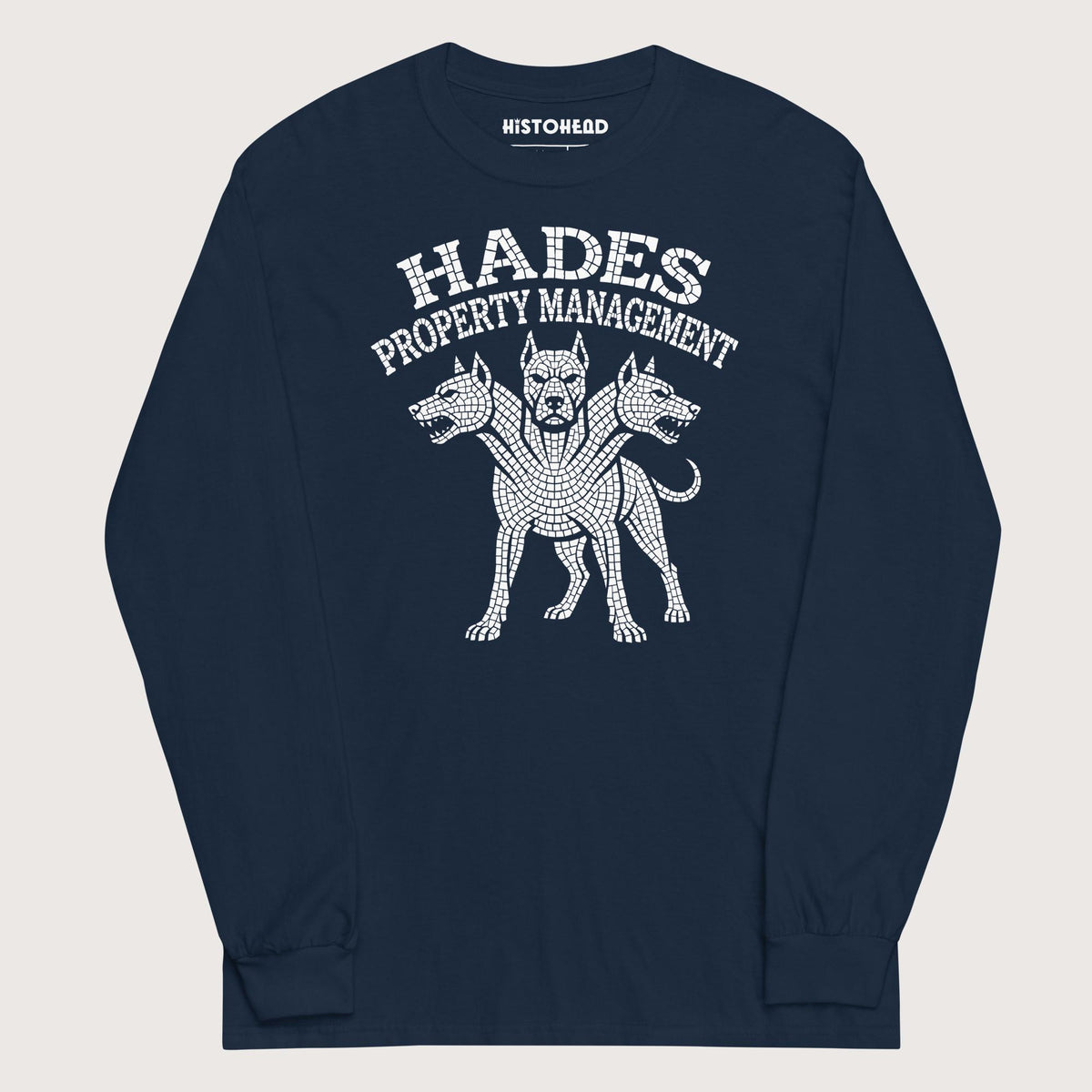 Navy Hades Property Management - Long Sleeve - history buff gift by HistoHead
