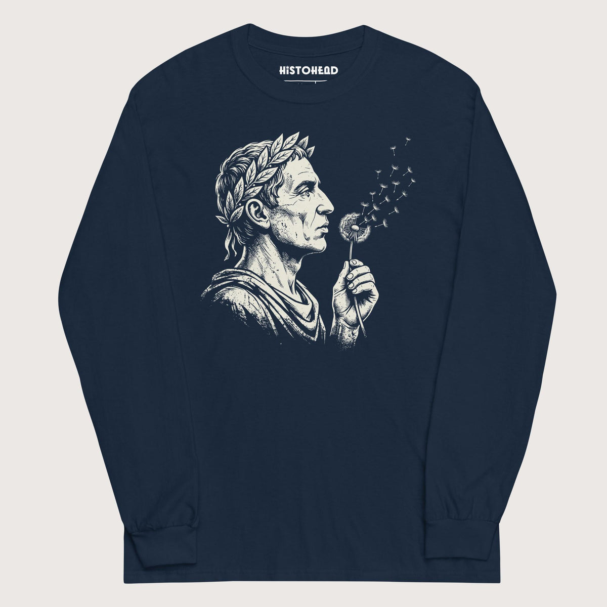 Navy Caesar Blowing Wishes - Long Sleeve - history buff gift by HistoHead