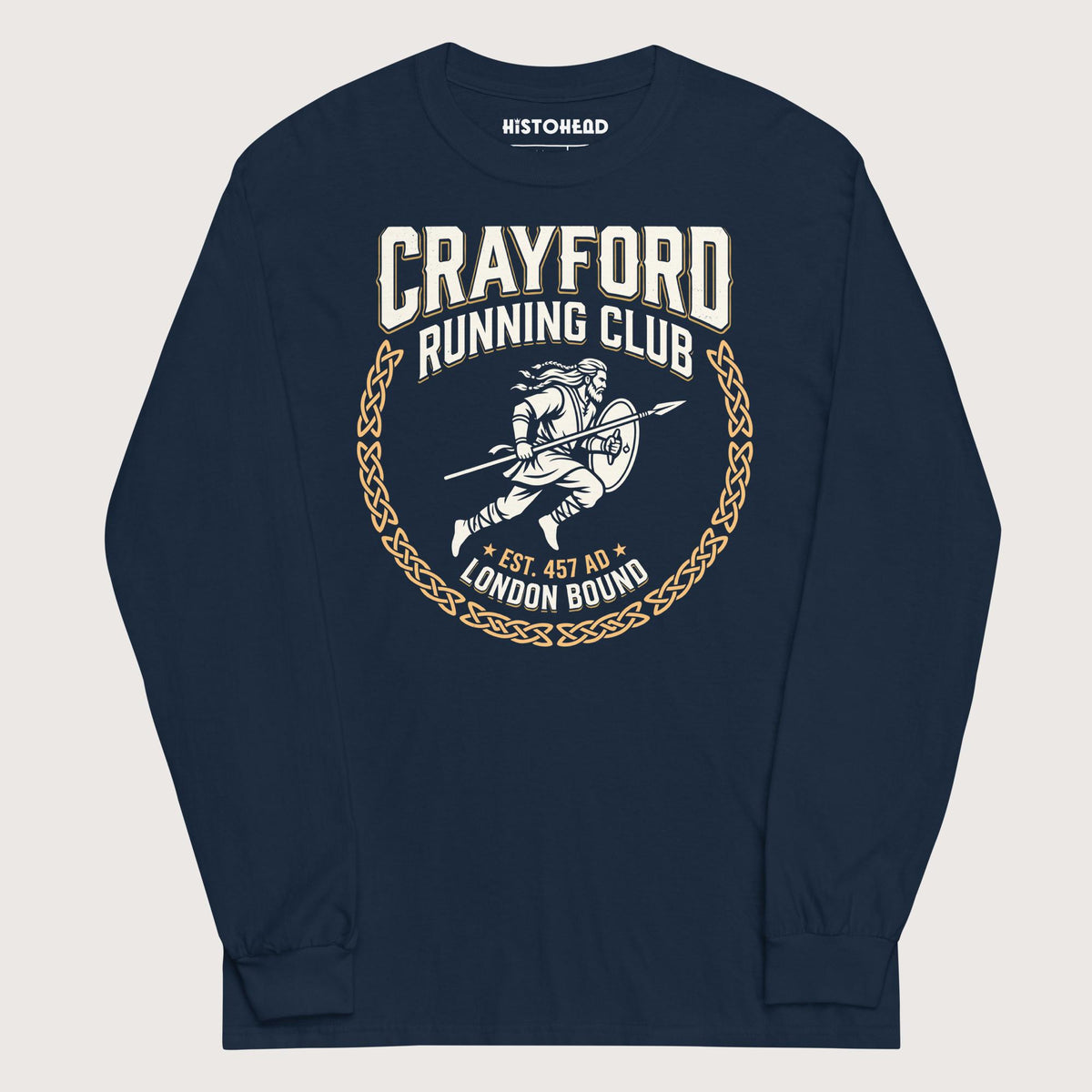 Navy Crayford Running Club - Long Sleeve - history buff gift by HistoHead