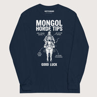 Navy Mongol Horde Tips - Long Sleeve - history buff gift by HistoHead