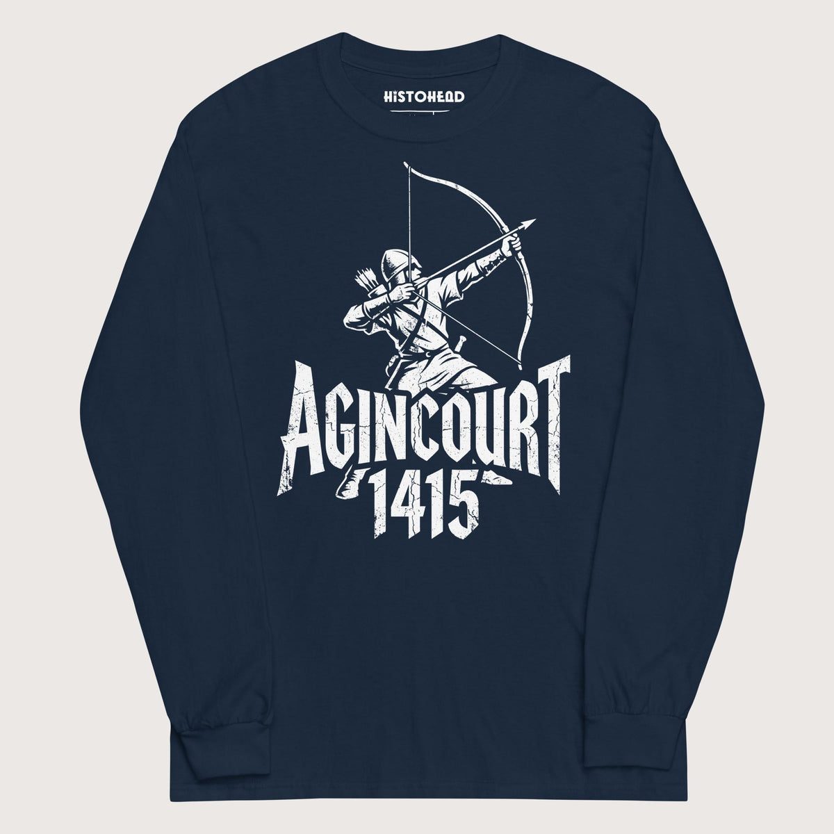 Navy Agincourt 1415 Longbowman - Long Sleeve - history buff gift by HistoHead
