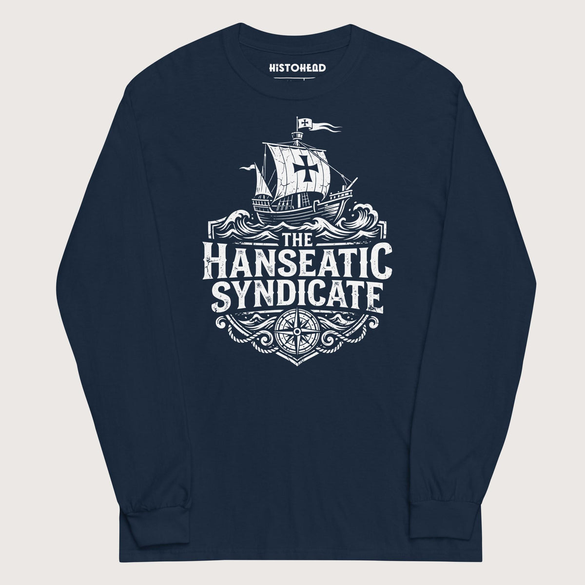 Navy The Hanseatic Syndicate - Long Sleeve - history buff gift by HistoHead