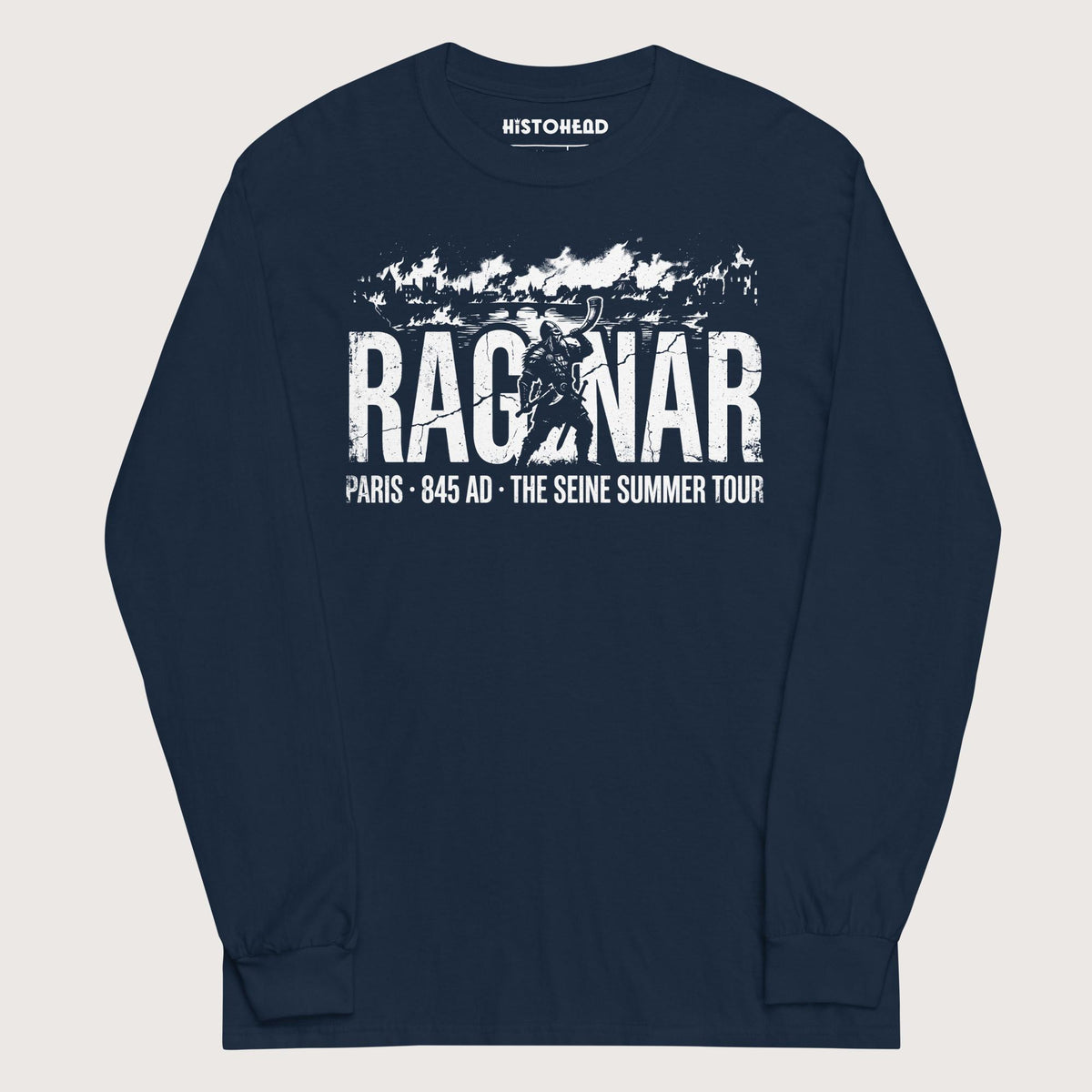 Navy Ragnar The Seine Summer Tour - Long Sleeve - history buff gift by HistoHead