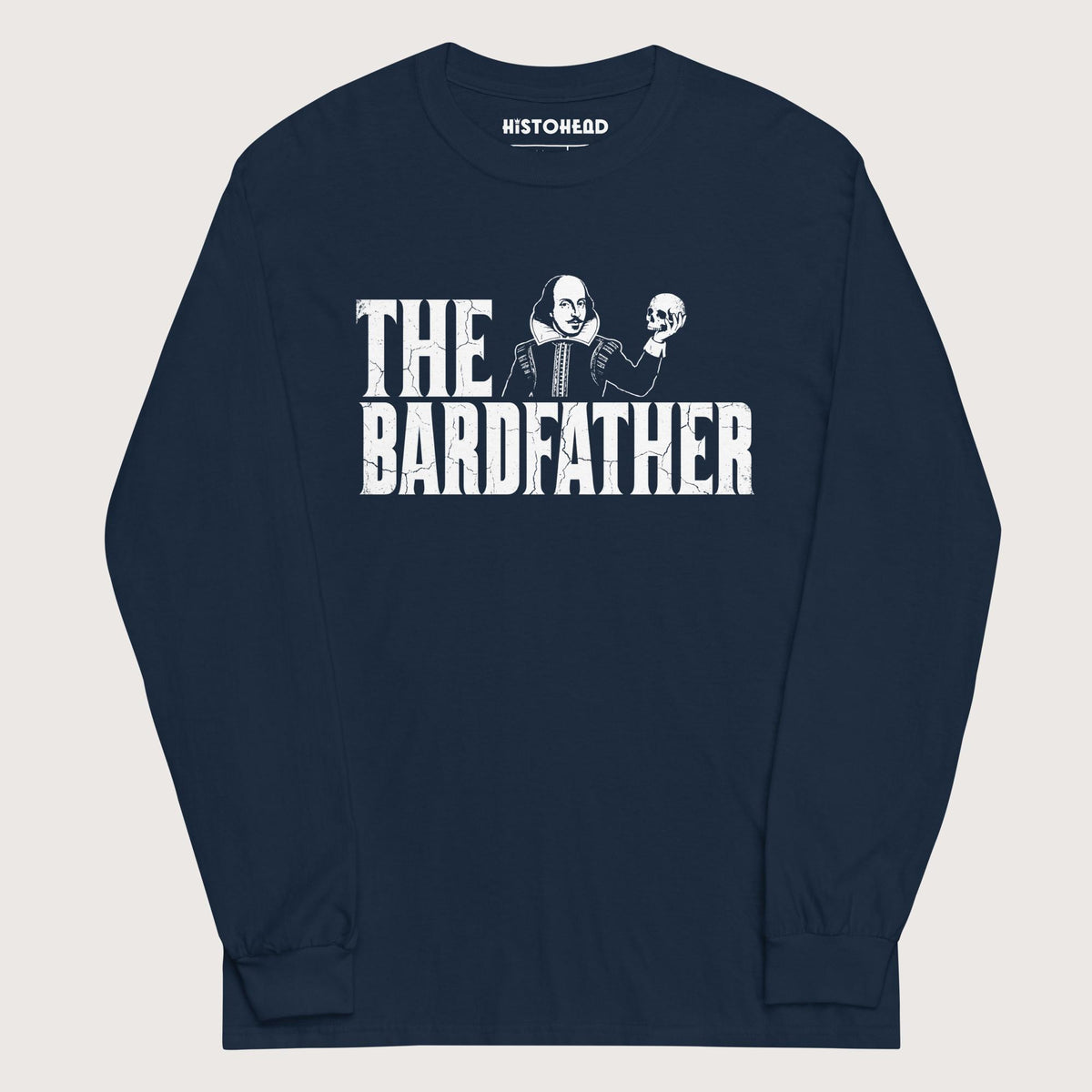 Navy Shakespeare The Bardfather - Long Sleeve - history buff gift by HistoHead