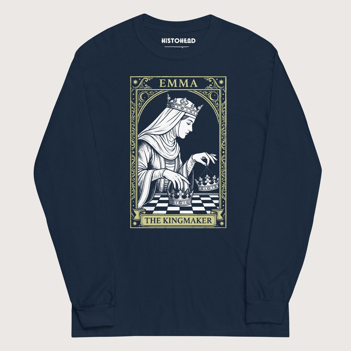 Navy Emma of Normandy The Kingmaker - Long Sleeve - history buff gift by HistoHead