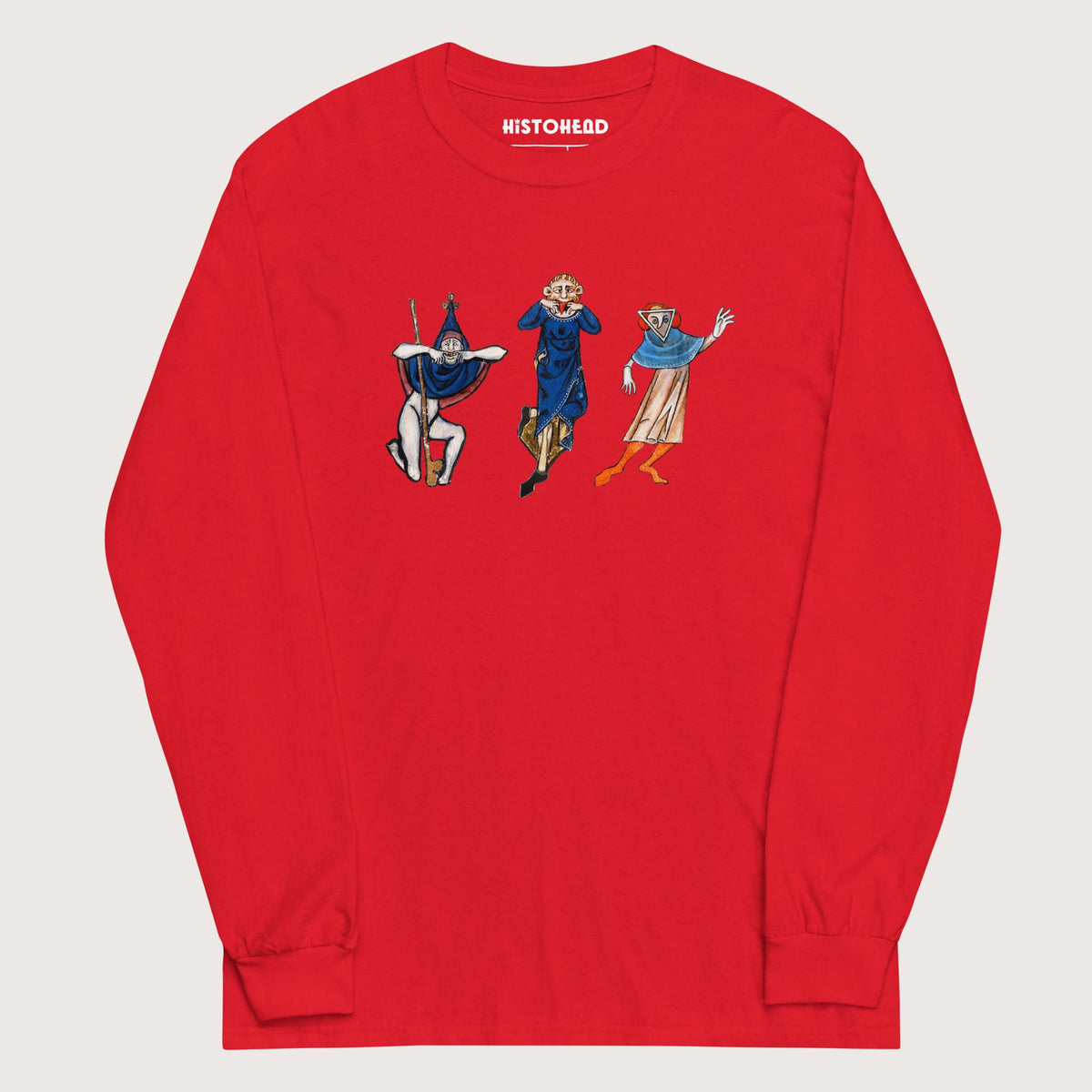 Red Medieval Fun Time - Long Sleeve - history buff gift by HistoHead