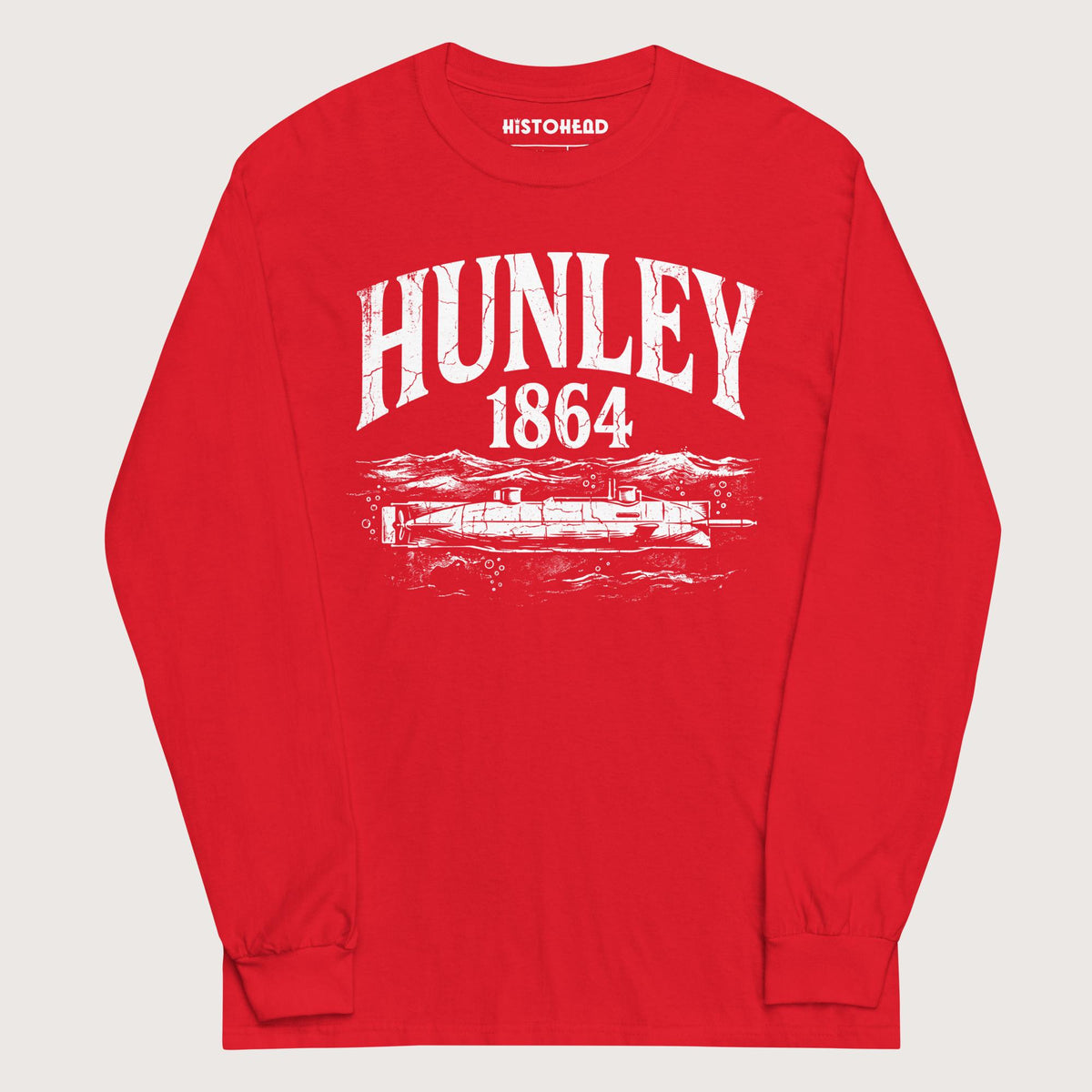 Red Hunley Submarine - Long Sleeve - history buff gift by HistoHead