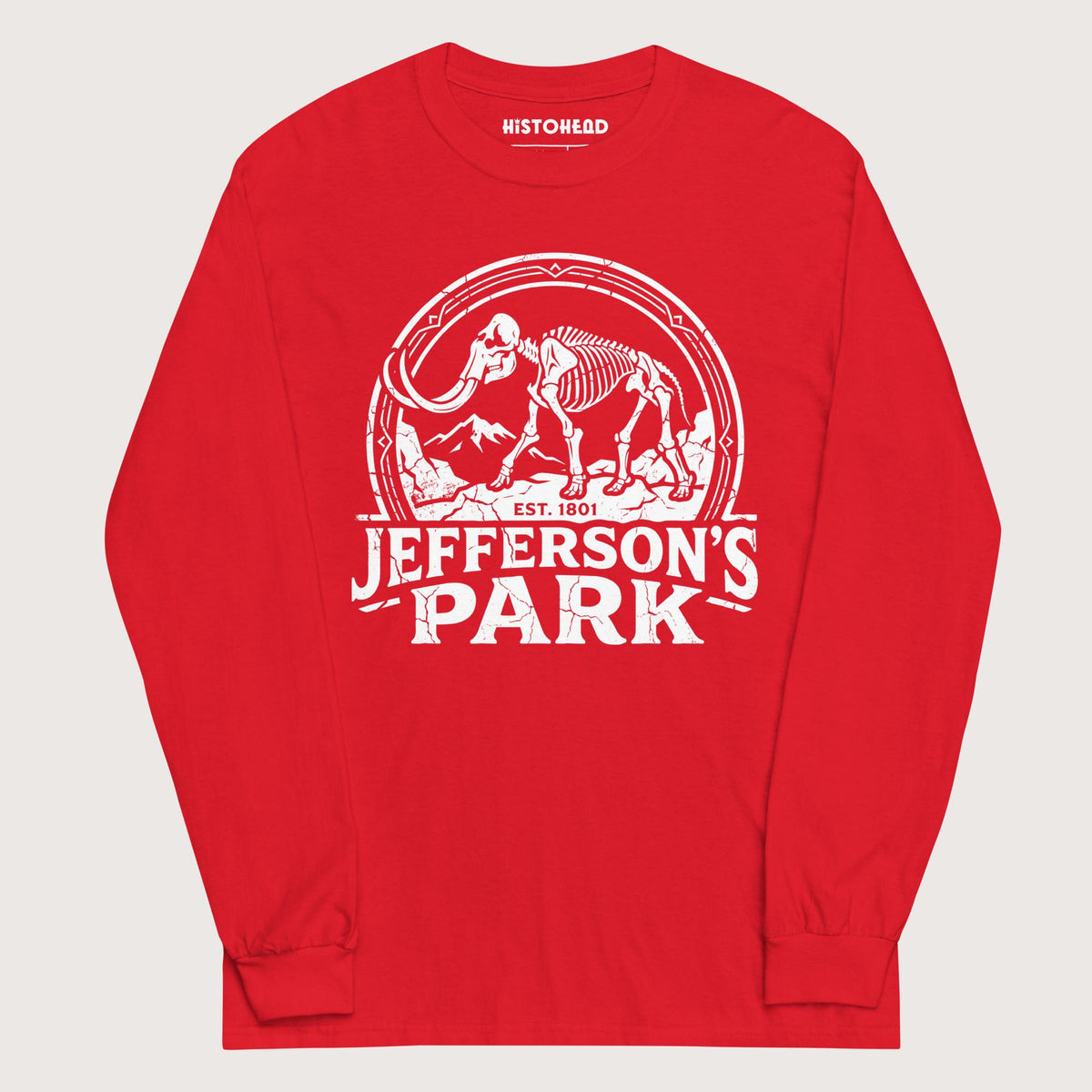 Red Jefferson's Park - Long Sleeve - history buff gift by HistoHead