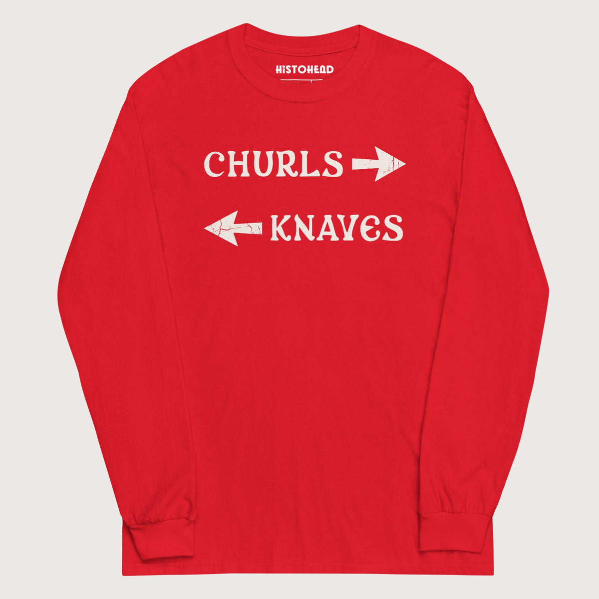 Red Churls or Knaves - Long Sleeve - history buff gift by HistoHead