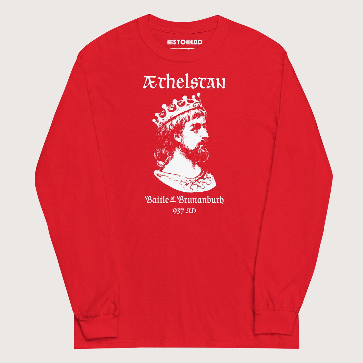 Red Æthelstan Battle of Brunanburh - Long Sleeve - history buff gift by HistoHead