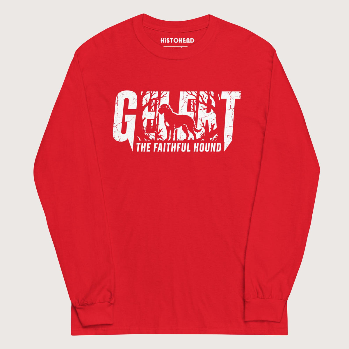 Red Gelert The Faithful Hound - Long Sleeve - history buff gift by HistoHead