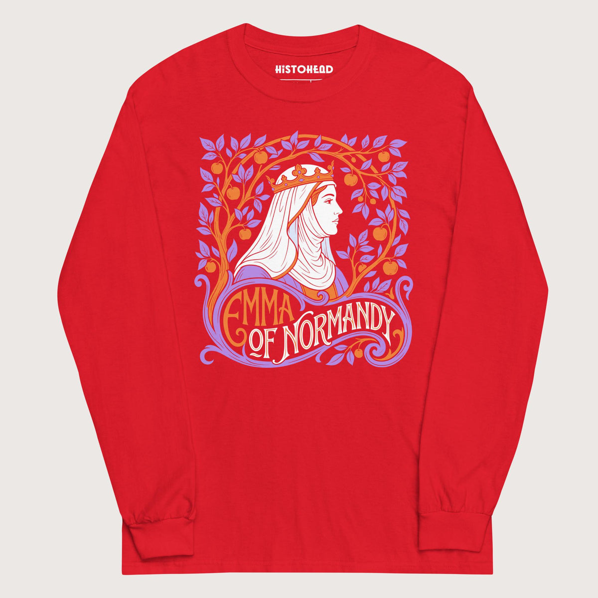 Red Emma Of Normandy - Long Sleeve - history buff gift by HistoHead