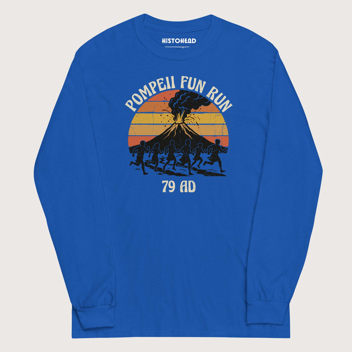 Royal Pompeii Fun Run Retro - Long Sleeve - history buff gift by HistoHead