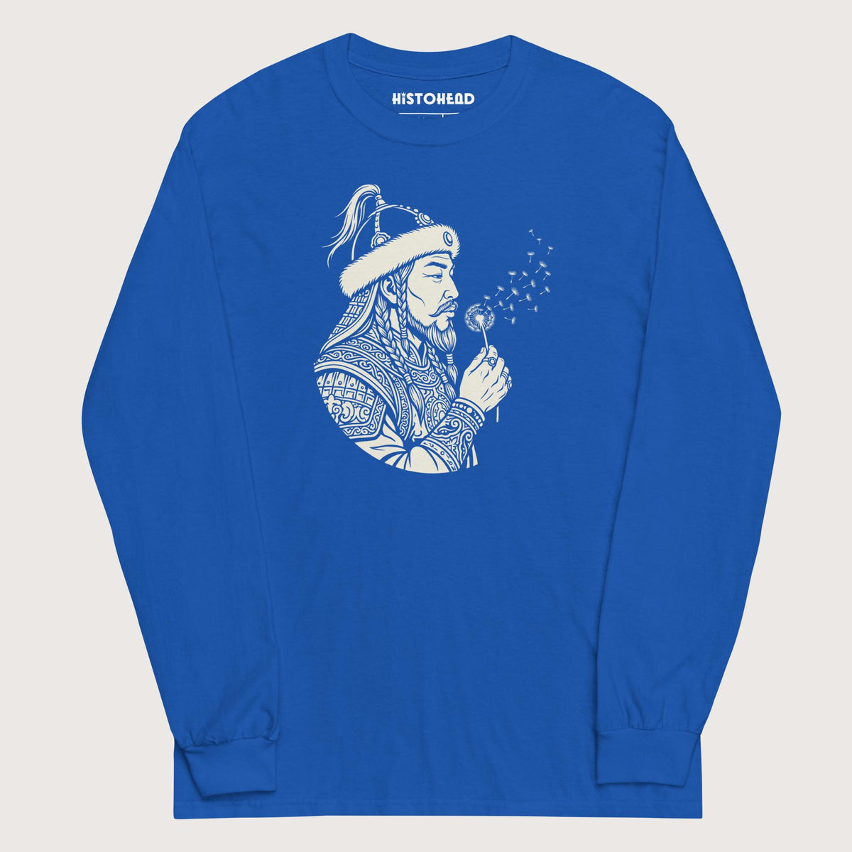 Royal Genghis Khan Blowing Wishes - Long Sleeve - history buff gift by HistoHead