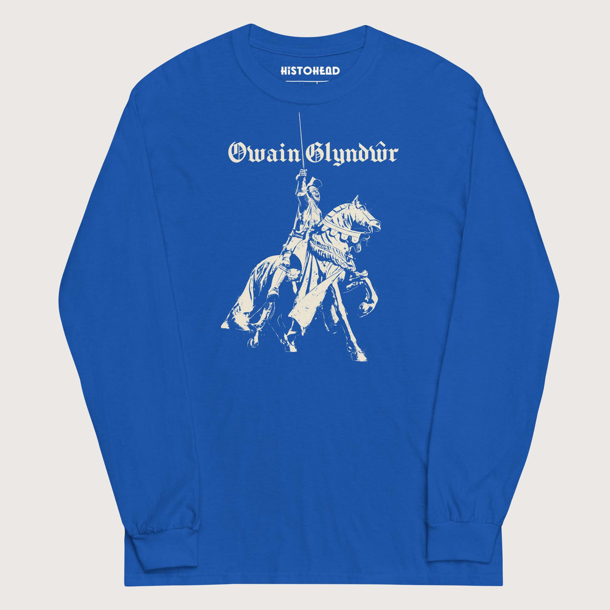 Royal Owain Glyndŵr Statue - Long Sleeve - history buff gift by HistoHead