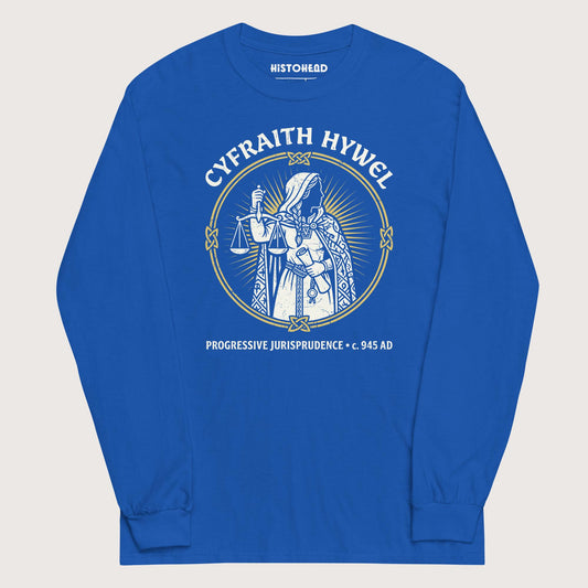 Royal Cyfraith Hywel Progressive Jurisprudence - Long Sleeve - history buff gift by HistoHead