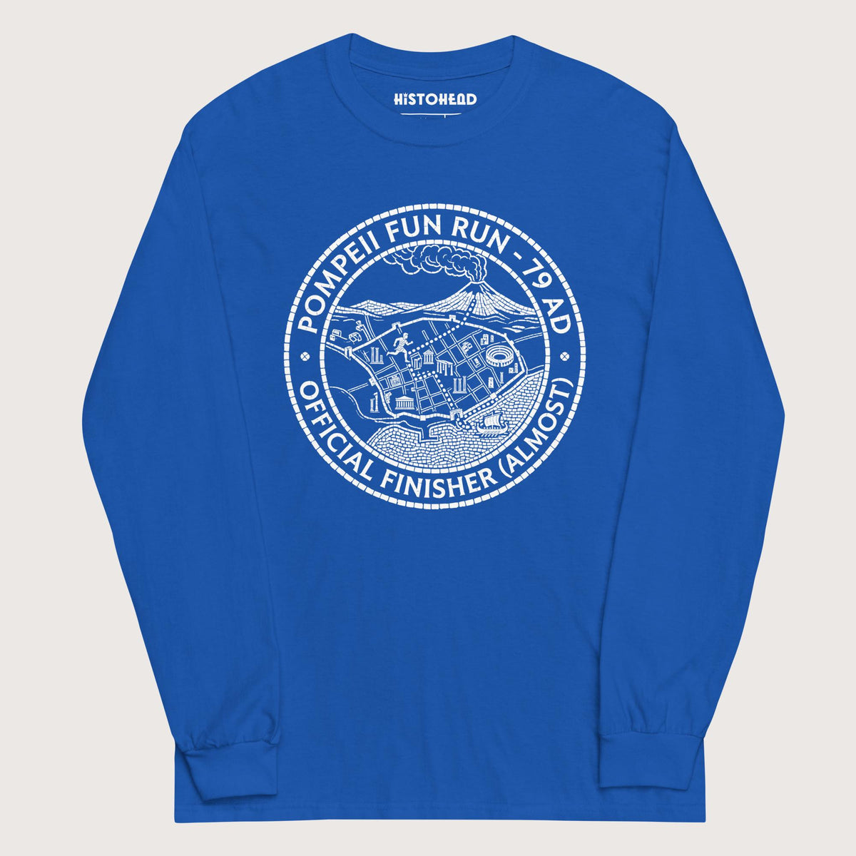 Royal Pompeii Fun Run Official Finisher - Long Sleeve - history buff gift by HistoHead