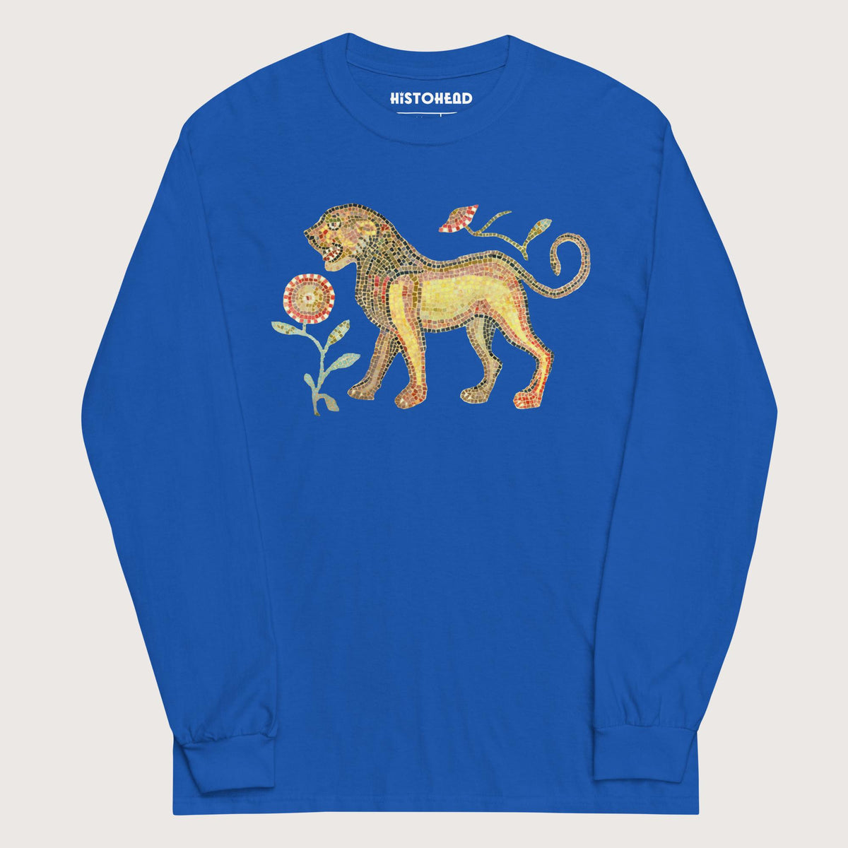 Royal Ancient Roman Mosaic Lion - Long Sleeve - history buff gift by HistoHead