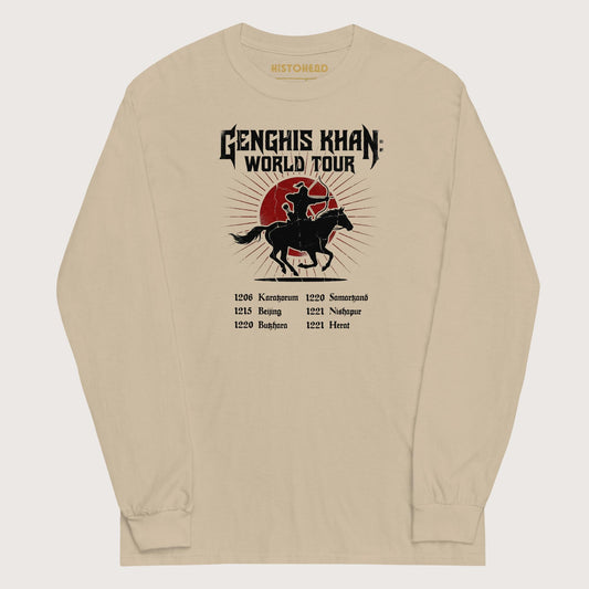 Sand Genghis Khan World Tour - Long Sleeve - history buff gift by HistoHead