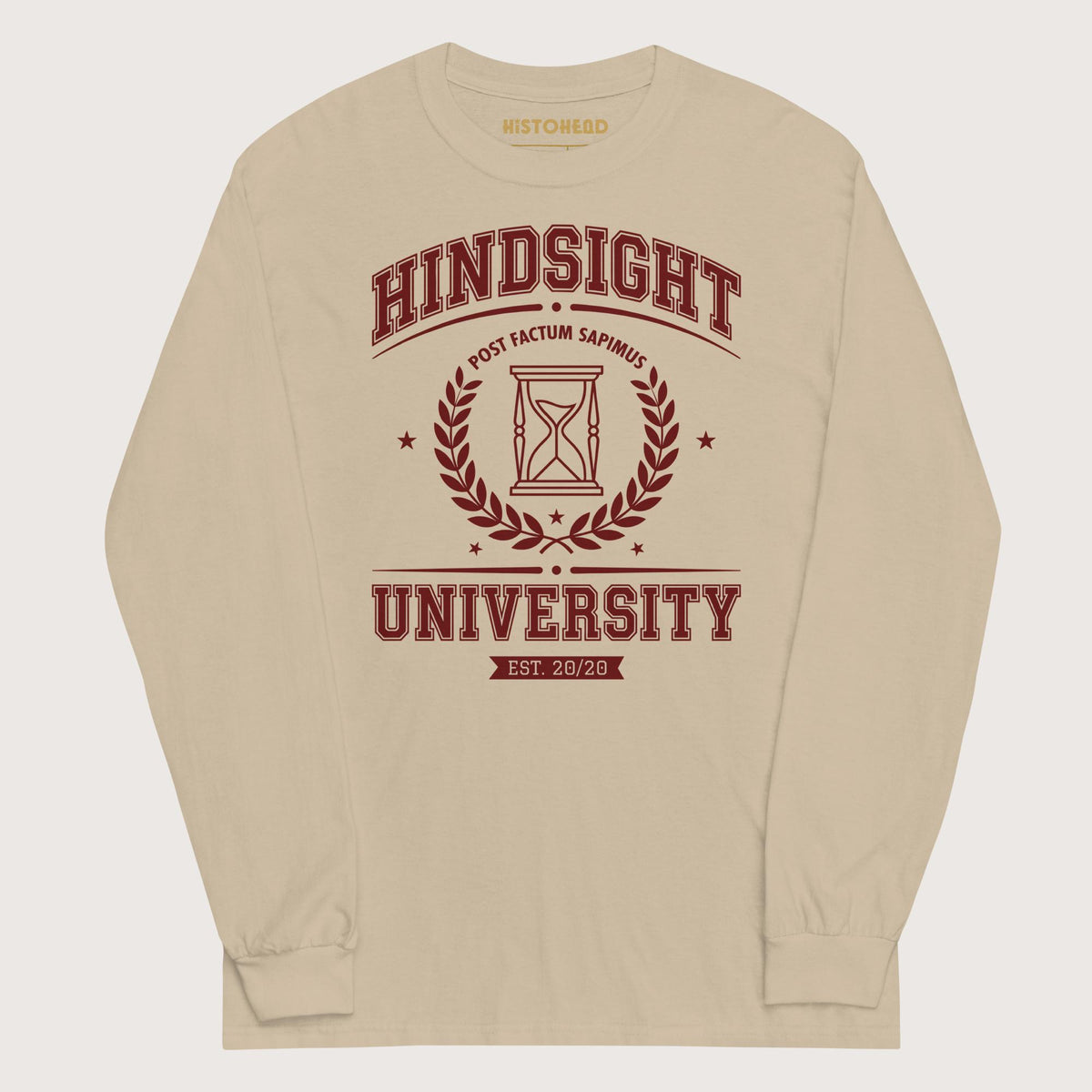 Sand Hindsight University - Long Sleeve - history buff gift by HistoHead