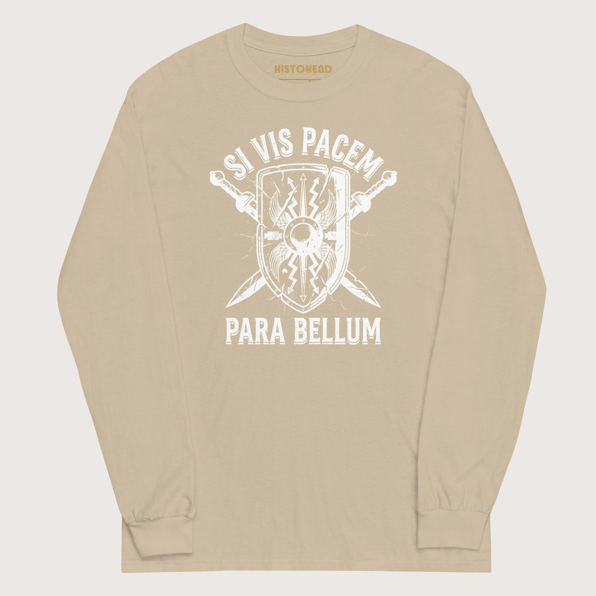 Sand Si Vis Pacem Para Bellum Scutum - Long Sleeve - history buff gift by HistoHead