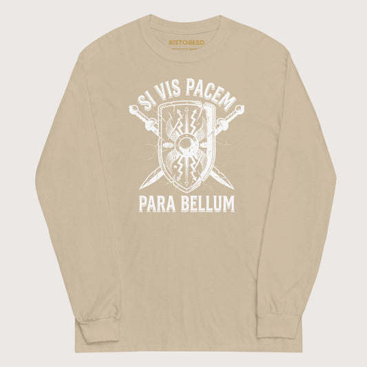 Sand Si Vis Pacem Para Bellum Scutum - Long Sleeve - history buff gift by HistoHead