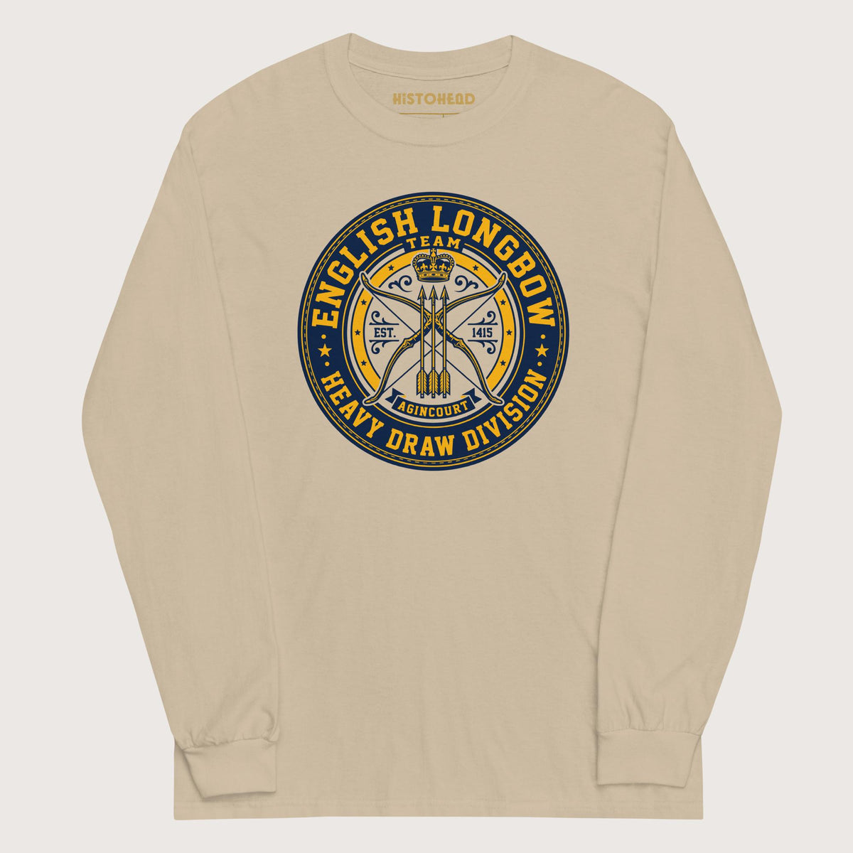Sand English Longbow Heavy Draw Division - Long Sleeve - history buff gift by HistoHead