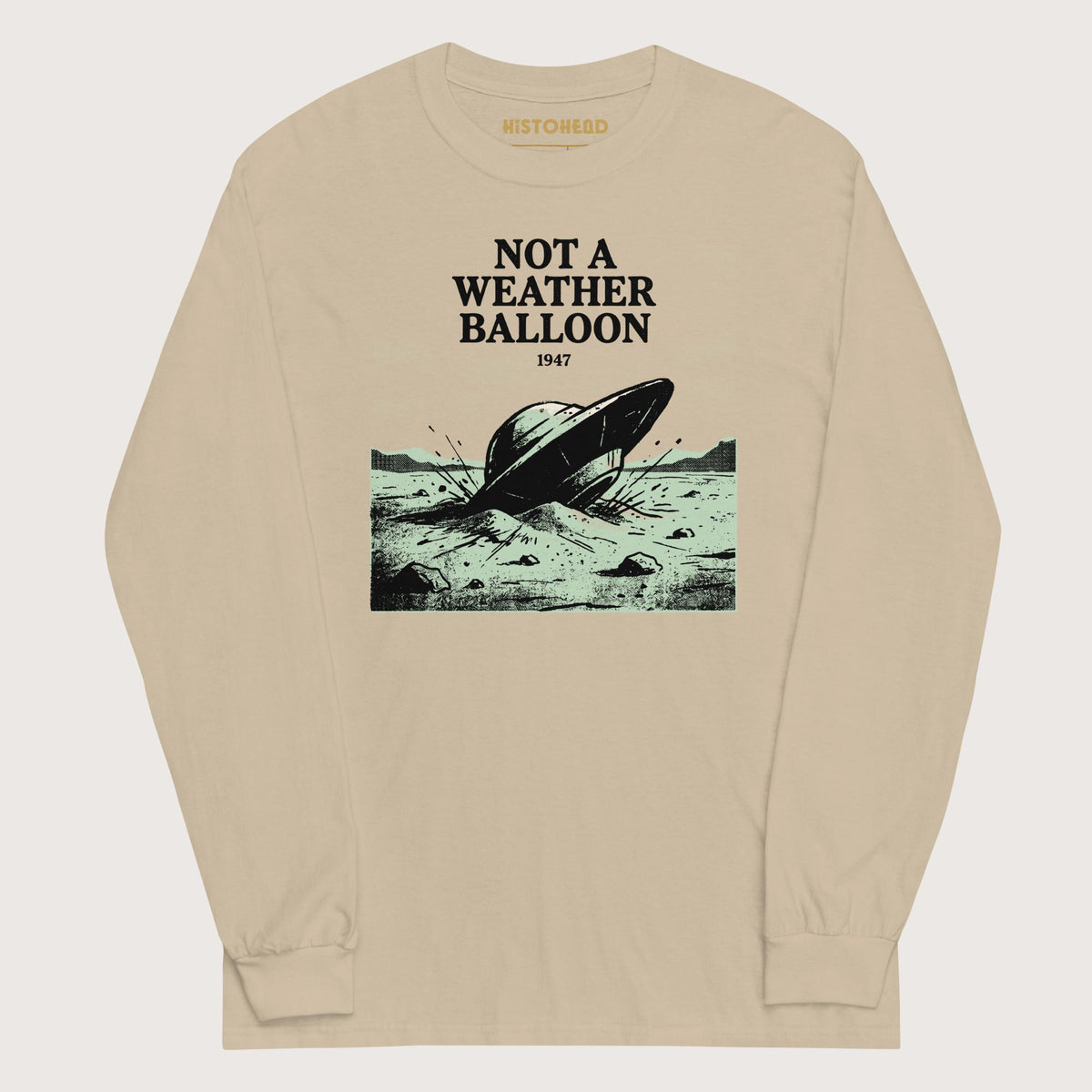 Sand Roswell Weather Balloon - Long Sleeve - history buff gift by HistoHead