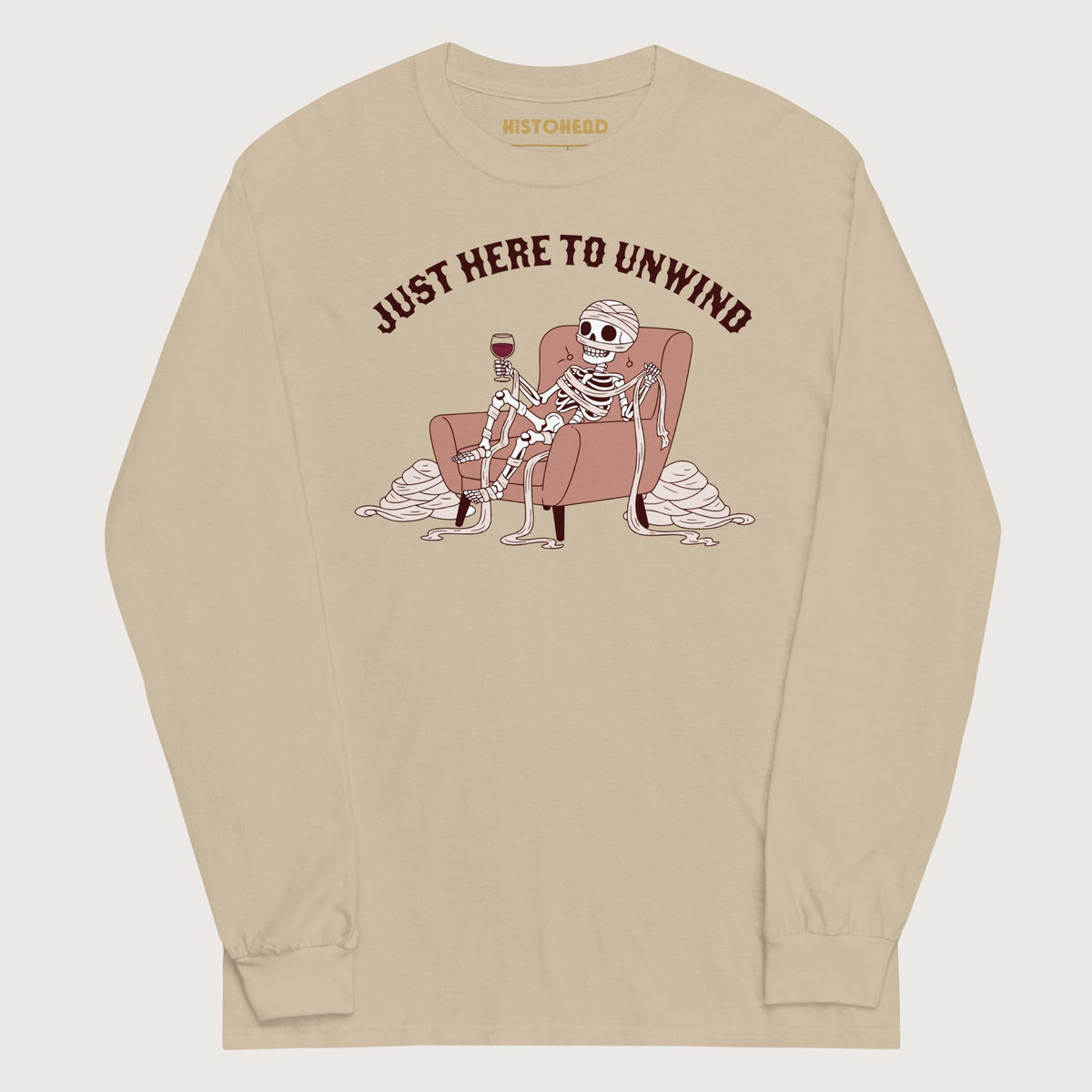 Sand Just Here to Unwind - Long Sleeve - history buff gift by HistoHead