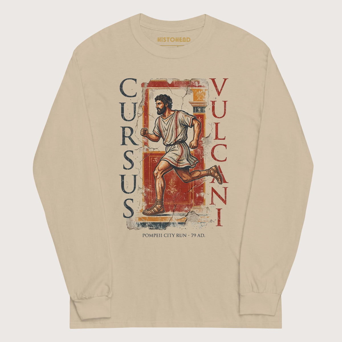 Sand Pompeii Cursus Vulcani - Long Sleeve - history buff gift by HistoHead