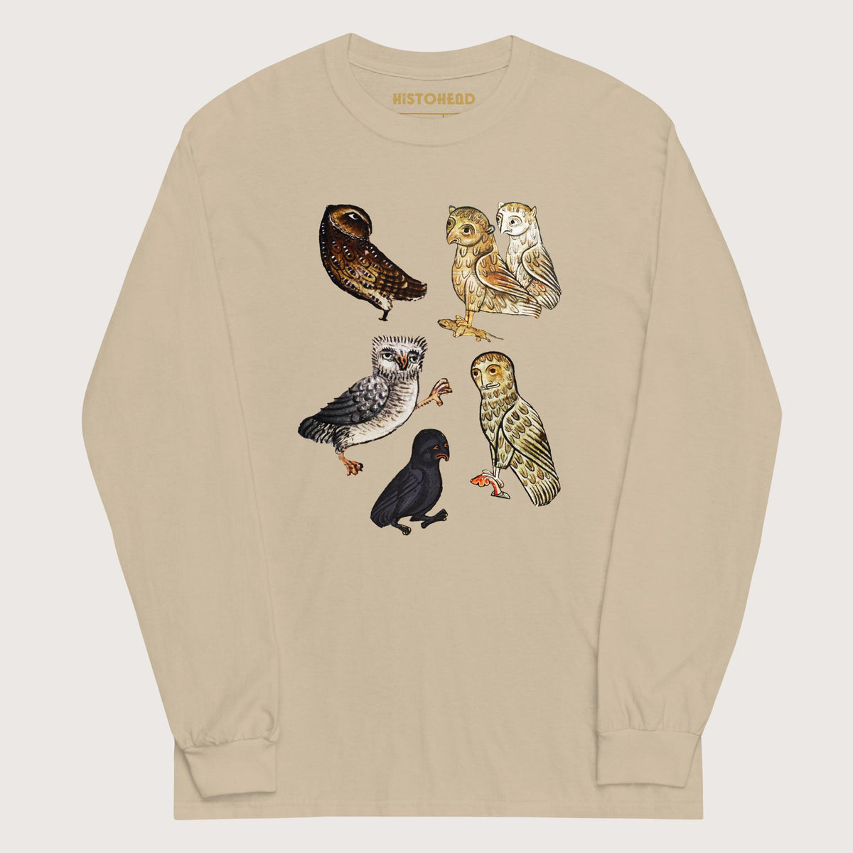 Sand Weird Medieval Owls - Long Sleeve - history buff gift by HistoHead