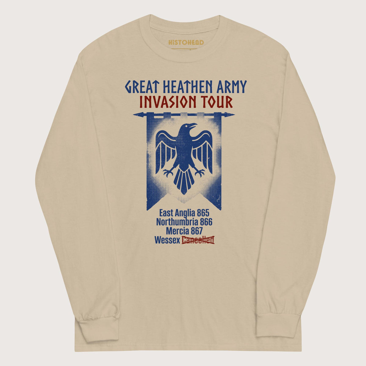 Sand Great Heathen Army Invasion Tour - Long Sleeve - history buff gift by HistoHead